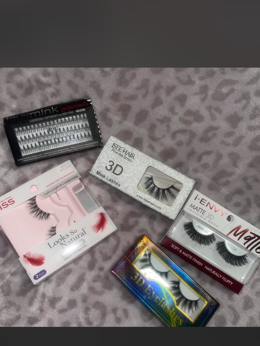 Assorted Women’s False Eyelashes - Mixed Brands in Black and Silver